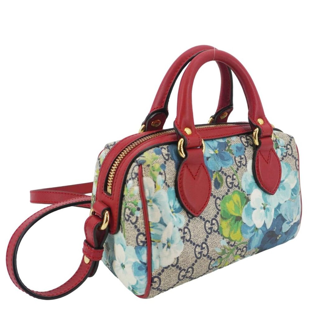 Gucci  Mini Blooms GG Supreme Canvas Top Handle Crossbody Bag Multicolor 546312 - Picture 11 of 16